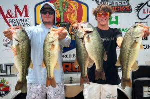 John and Dyland holding up some Giant Bass