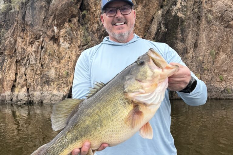 Screenshot Robert holding a 10lb largemouth bass